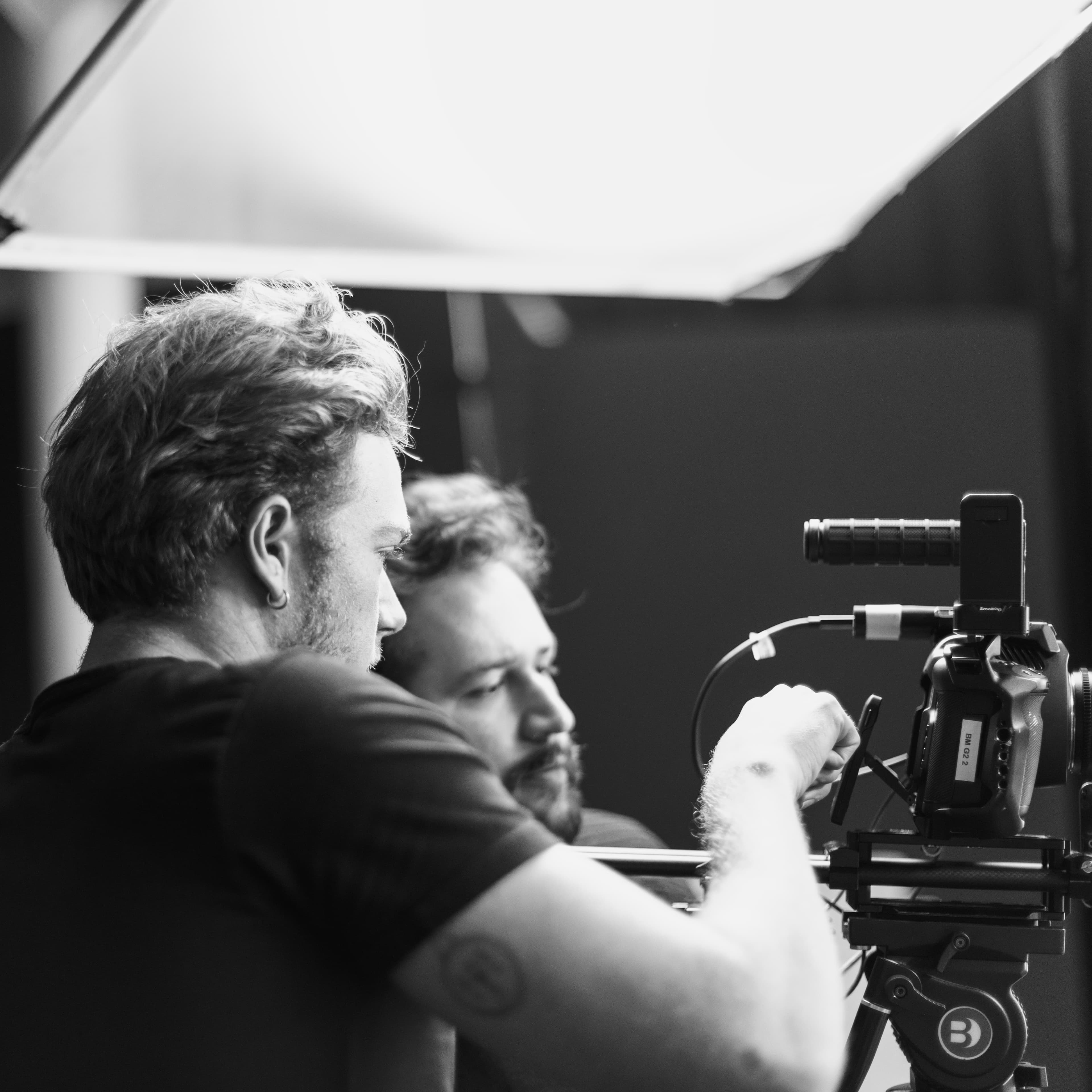 San Diego content creation BTS, videographer mans the camera during a shoot